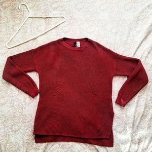 H&M Scoop Neck Dark Red Sweater